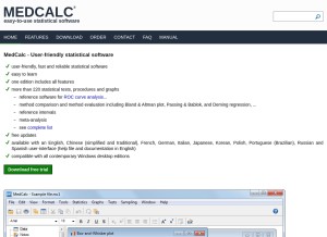 How medcalc.org looks like on a tablet such as an iPad.