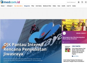 How medcom.id looks like on a tablet such as an iPad.