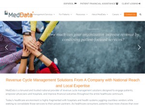 How meddata.com looks like on a tablet such as an iPad.