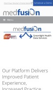 How medfusion.net looks like on a mobile device such as an iPhone.