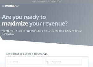 How media.net looks like on a tablet such as an iPad.
