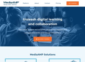 How mediaamp.org looks like on a tablet such as an iPad.