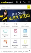 How mediaexpert.pl looks like on a mobile device such as an iPhone.