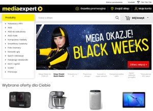 How mediaexpert.pl looks like on a tablet such as an iPad.