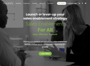 How mediafly.com looks like on a tablet such as an iPad.