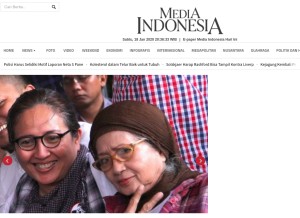 How mediaindonesia.com looks like on a tablet such as an iPad.