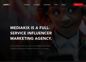 How mediakix.com looks like on a tablet such as an iPad.