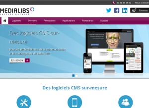 How medialibs.com looks like on a tablet such as an iPad.