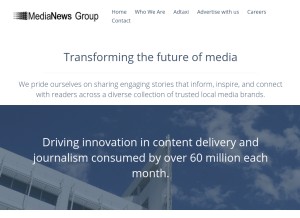 How medianewsgroup.com looks like on a tablet such as an iPad.