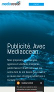 How mediaocean.com looks like on a mobile device such as an iPhone.