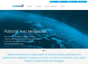 How mediaocean.com looks like on a tablet such as an iPad.