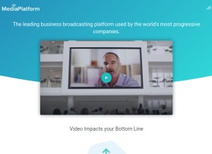 How mediaplatform.com looks like on a tablet such as an iPad.