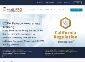 How mediapro.com looks like on a tablet such as an iPad.