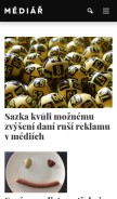 How mediar.cz looks like on a mobile device such as an iPhone.