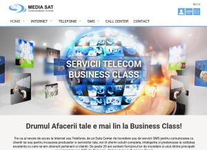 How mediasat.ro looks like on a tablet such as an iPad.