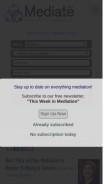 How mediate.com looks like on a mobile device such as an iPhone.