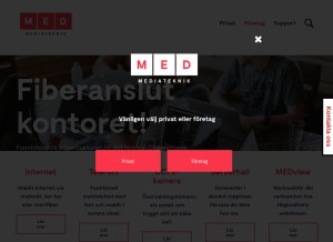 How mediateknik.net looks like on a tablet such as an iPad.