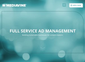 How mediavine.com looks like on a tablet such as an iPad.