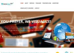 How mediazotic.com looks like on a tablet such as an iPad.