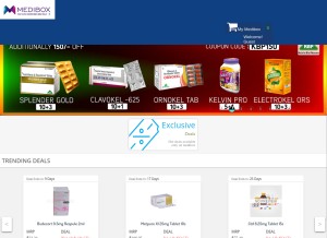 How medibox.in looks like on a tablet such as an iPad.