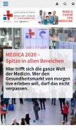 How medica.de looks like on a mobile device such as an iPhone.