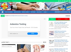 How medicalbillingcodings.org looks like on a tablet such as an iPad.