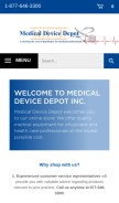 How medicaldevicedepot.com looks like on a mobile device such as an iPhone.