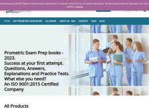 How medicalexambooks.com looks like on a tablet such as an iPad.
