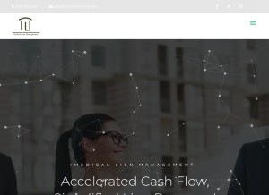 How medicallienmgt.com looks like on a tablet such as an iPad.