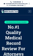 How medicalrecordsreview.com looks like on a mobile device such as an iPhone.