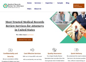 How medicalrecordsreviewforattorneys.com looks like on a tablet such as an iPad.