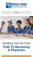 How medicalschoolhq.net looks like on a mobile device such as an iPhone.