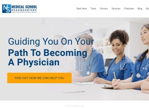 How medicalschoolhq.net looks like on a tablet such as an iPad.