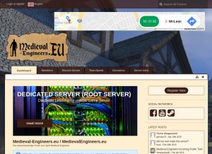 How medieval-engineers.eu looks like on a tablet such as an iPad.
