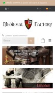How medievalfactory.com looks like on a mobile device such as an iPhone.