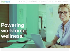 How medikeeper.com looks like on a tablet such as an iPad.