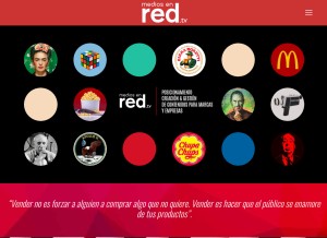 How mediosenred.tv looks like on a tablet such as an iPad.