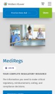 How mediregs.com looks like on a mobile device such as an iPhone.