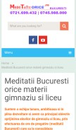 How meditatii-orice.ro looks like on a mobile device such as an iPhone.