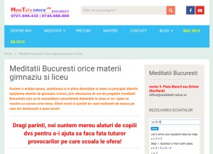 How meditatii-orice.ro looks like on a tablet such as an iPad.