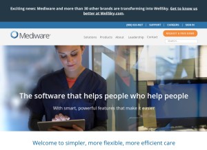 How mediware.com looks like on a tablet such as an iPad.