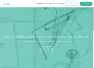 How medizzy.com looks like on a tablet such as an iPad.