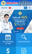 How medlatec.vn looks like on a mobile device such as an iPhone.