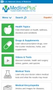 How medlineplus.gov looks like on a mobile device such as an iPhone.