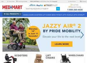 How medmartonline.com looks like on a tablet such as an iPad.