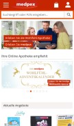 How medpex.de looks like on a mobile device such as an iPhone.