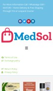 How medsol.pk looks like on a mobile device such as an iPhone.