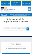 How medstarwashington.org looks like on a mobile device such as an iPhone.