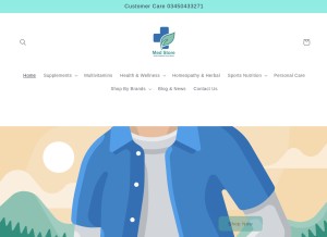 How medstorepk.com looks like on a tablet such as an iPad.