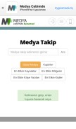 How medyacebimde.com looks like on a mobile device such as an iPhone.